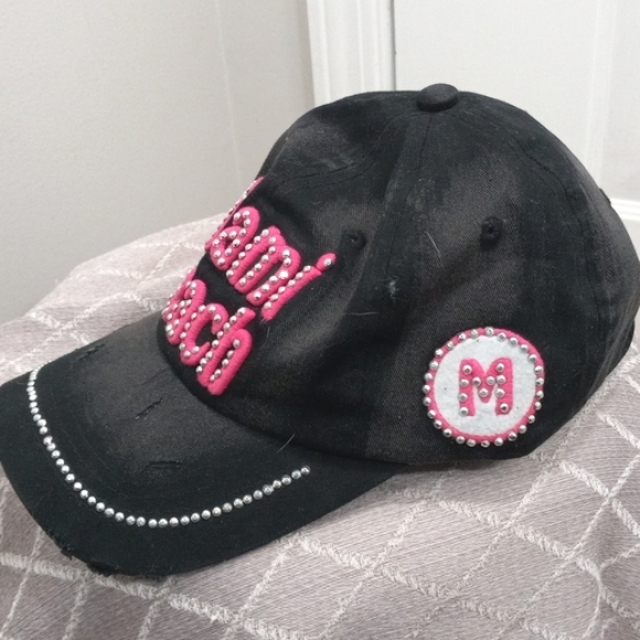 Miami Beach Embellished  distresses Cap, Adjustable - Picture 2 of 5